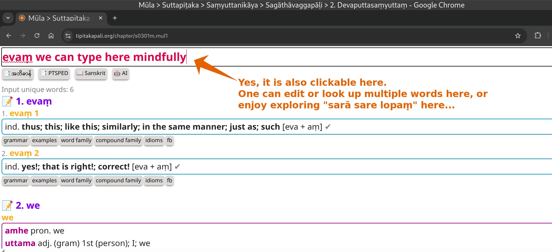 Yes, it is also click-able here It is also click-able here